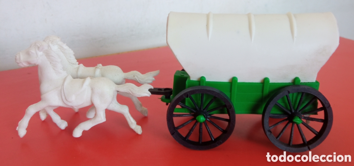 Figuras de goma y PVC: PEQUE&Ntilde;A CARAVANA OESTE.NACIONAL 70'S.NUEVA.