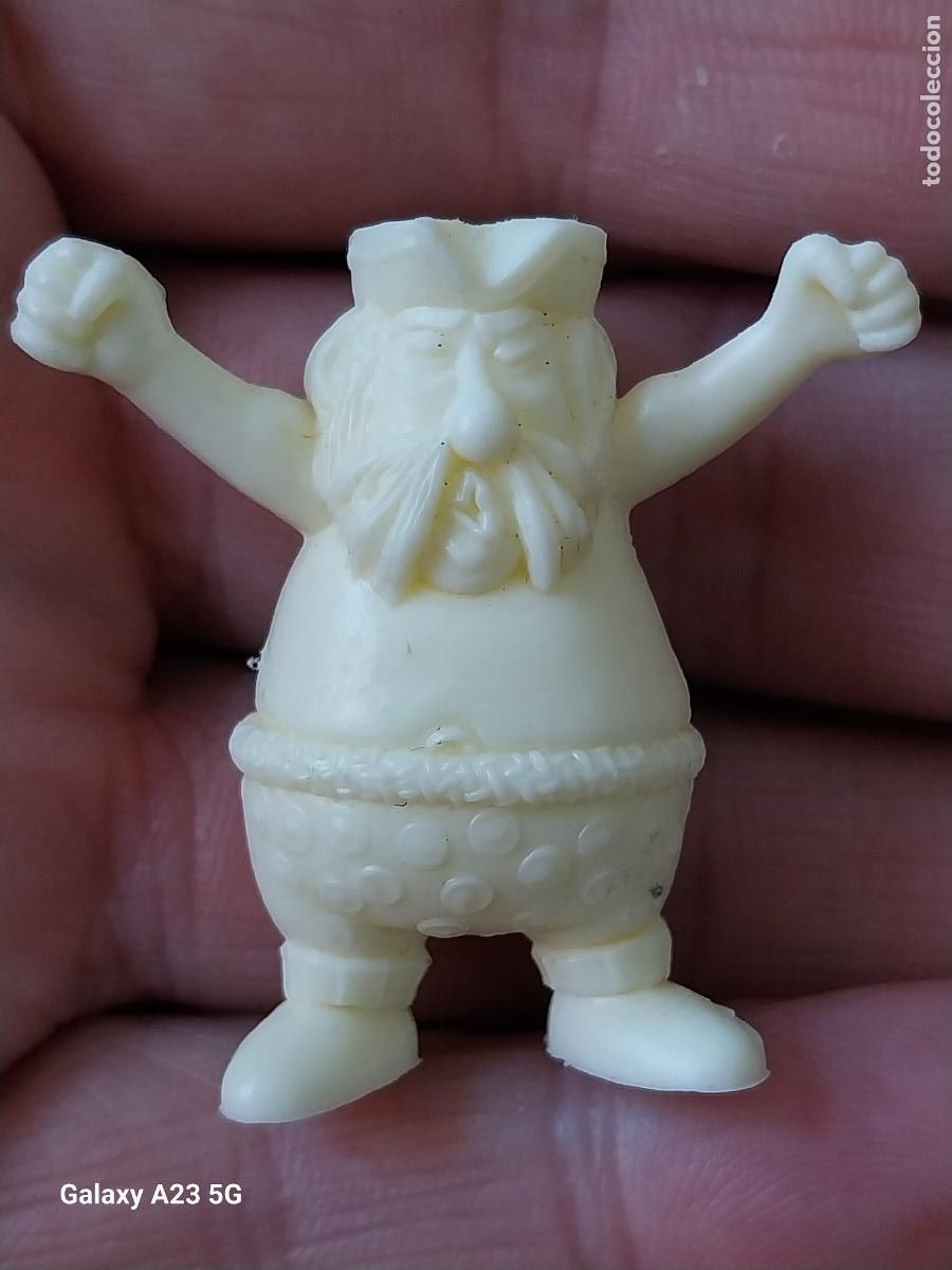 Figuras de goma y PVC: DUNKIN PIRATA EL PUPAS CHICLES DETERGENTE FIGURA PL&Aacute;STICO BLANCO ORIGINAL A&Ntilde;OS 70 3.73CMS ALTO