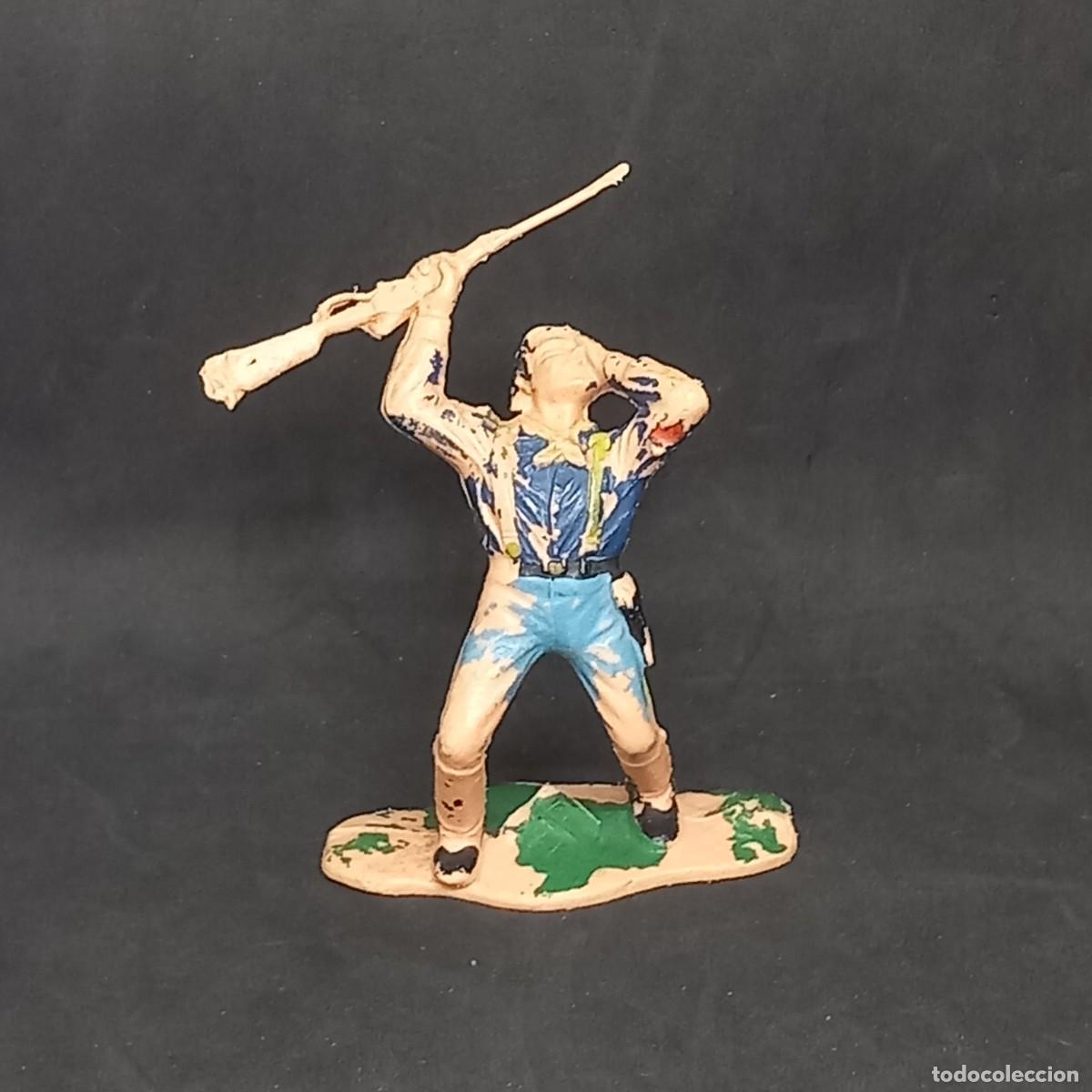 Figuras de goma y PVC: REAMSA OESTE SOLDADO HERIDO 7&deg; CABALLER&Iacute;A FEDERAL REF 402 BATALLA LITTLE BIG HORN CUSTER 60-70 PTOY