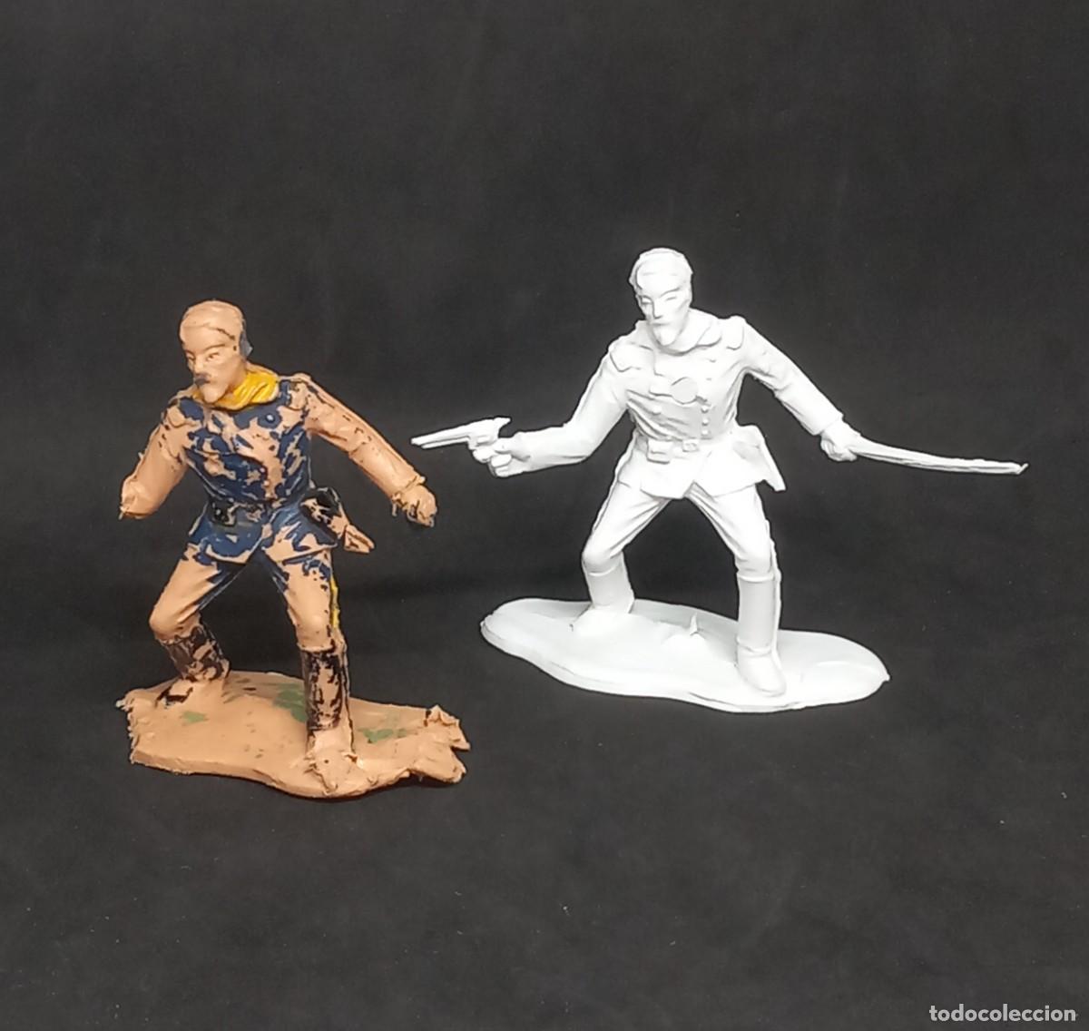 Figuras de goma y PVC: REAMSA OESTE SOLDADO 7&deg; CABALLER&Iacute;A FEDERAL 403 MONOCOLOR BATALLA LITTLE BIG HORN CUSTER 60-70 PTOY