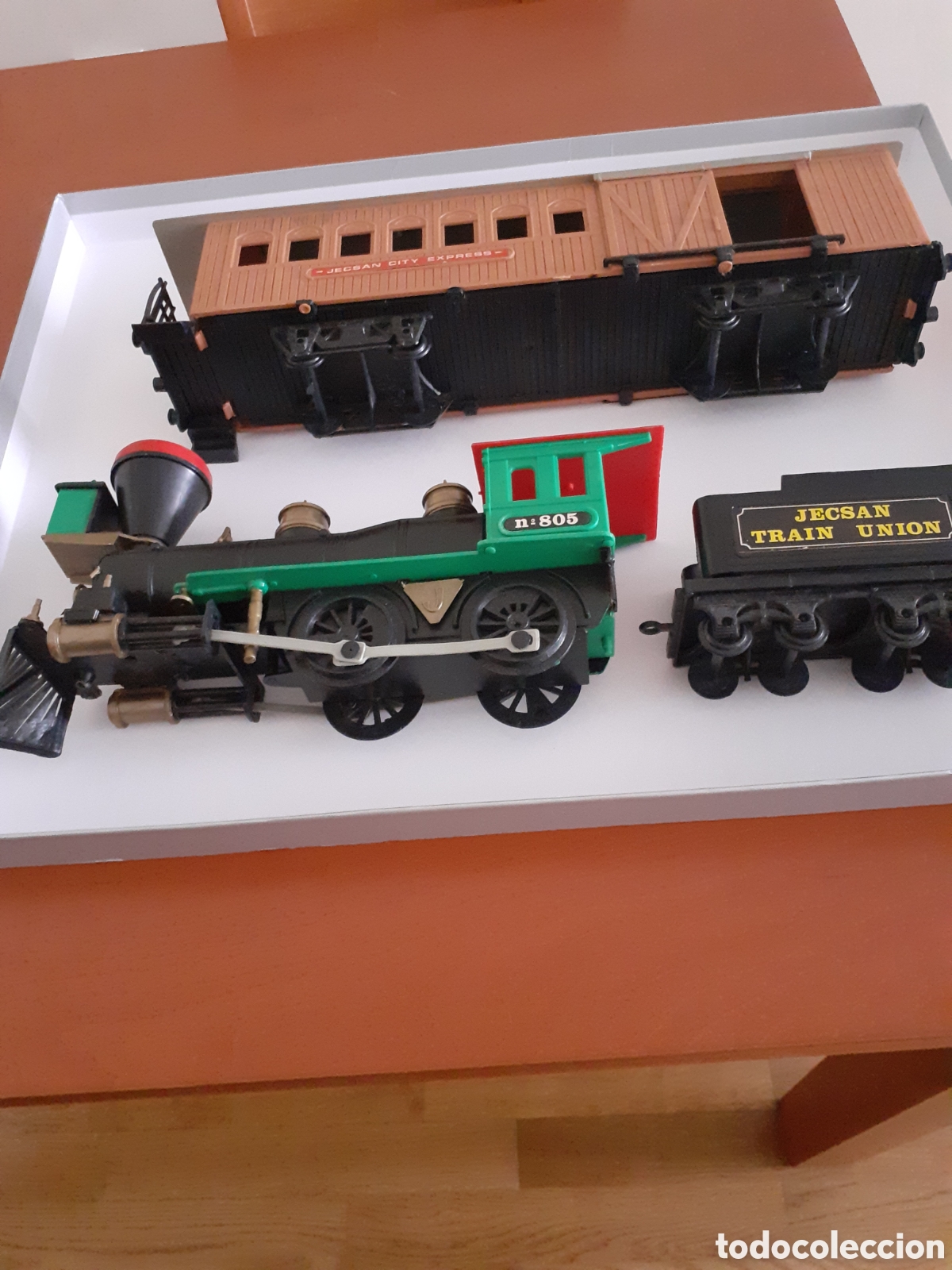 Figuras de goma y PVC: JECSAN TREN OESTE SIN LAS FIGURAS NI CAJA