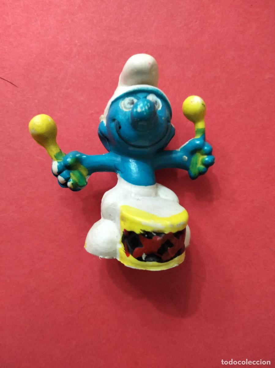 Figuras de goma y PVC: PVC Pitufo Tamborilero PEYO