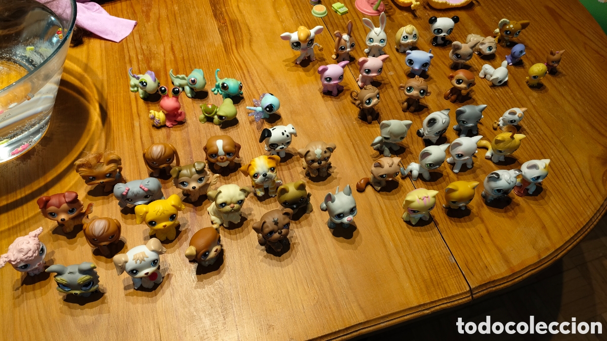 Figuras de goma y PVC: Lote Littlest Pet Shop animales varios + accesorios