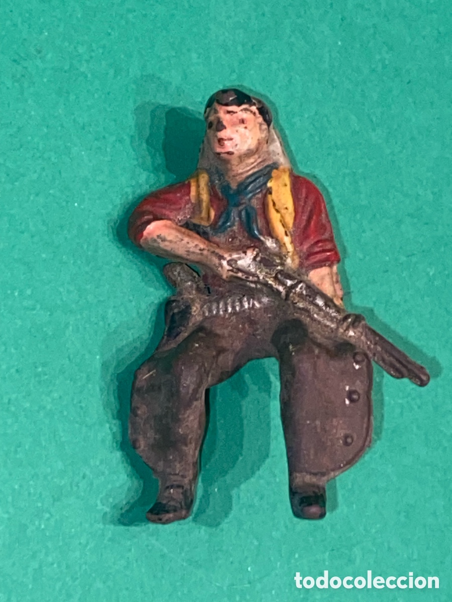 Figuras de goma y PVC: VAQUERO/COWBOY SENTADO de REAMSA, para diligencia. (Tipo PECH, JECSAN)