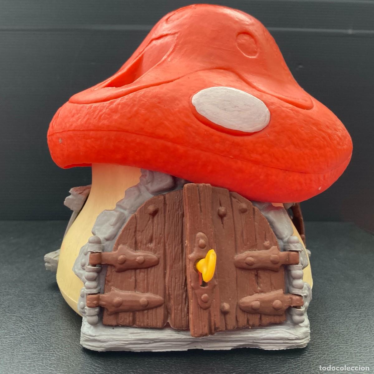 Figuras de goma y PVC: Casetta fungo Puffi Anni 70 - Casa de juguete de los Pitufos - Smurfs toy house