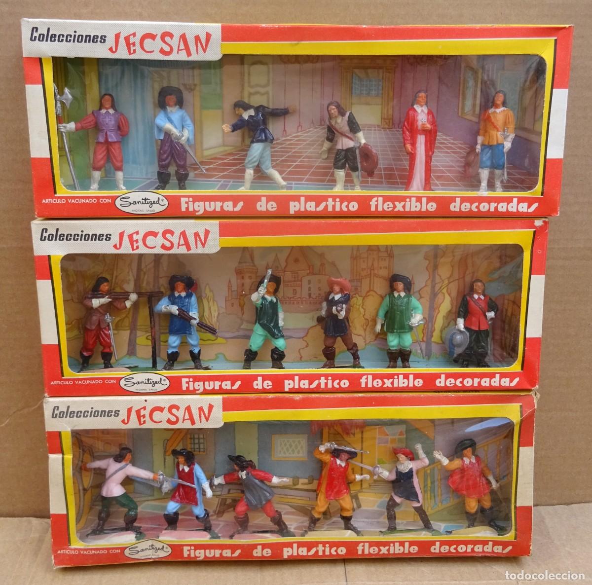 Figuras de goma y PVC: JECSAN MOSQUETEROS RICHELIEU CAJAS SEIS UNIDADES SERIE COMPLETA