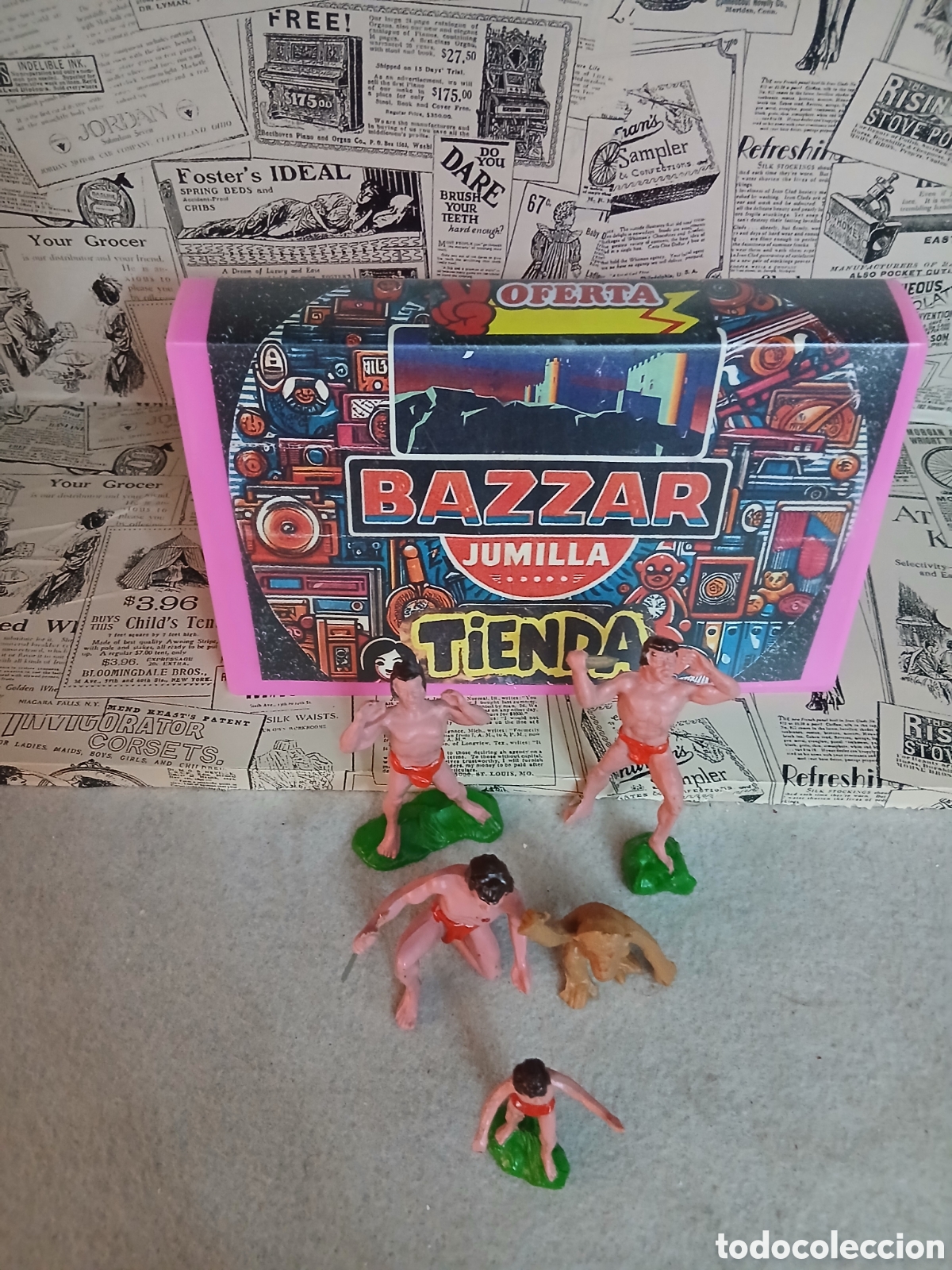Rubber and PVC Figures: Lote figuras pvc goma tarzan marca alemana