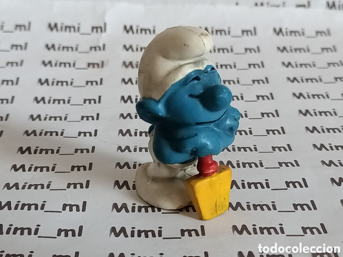 Figuras de goma y PVC: Figura pvc Bully pitufo pala smurfs