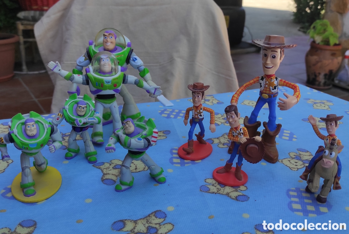 Figuras de goma y PVC: ✨ Colecci&oacute;n de mu&ntilde;ecos Woody & Buzz Lightyear &ndash; Disney/Pixar &ndash; 9 unidades