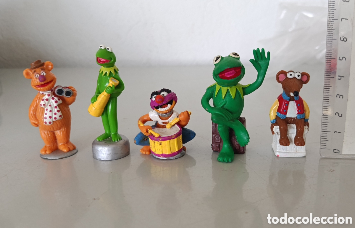 Figuras de goma y PVC: Lote figuras peque&ntilde;as pvc barrio s&eacute;samo rana Gustavo