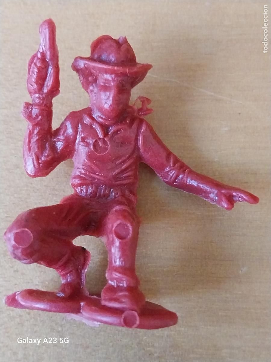 Figuras de goma y PVC: COWBOY VAQUERO FIGURA BASICA PLASTICO 4CMS ALTO VINTAGE ***