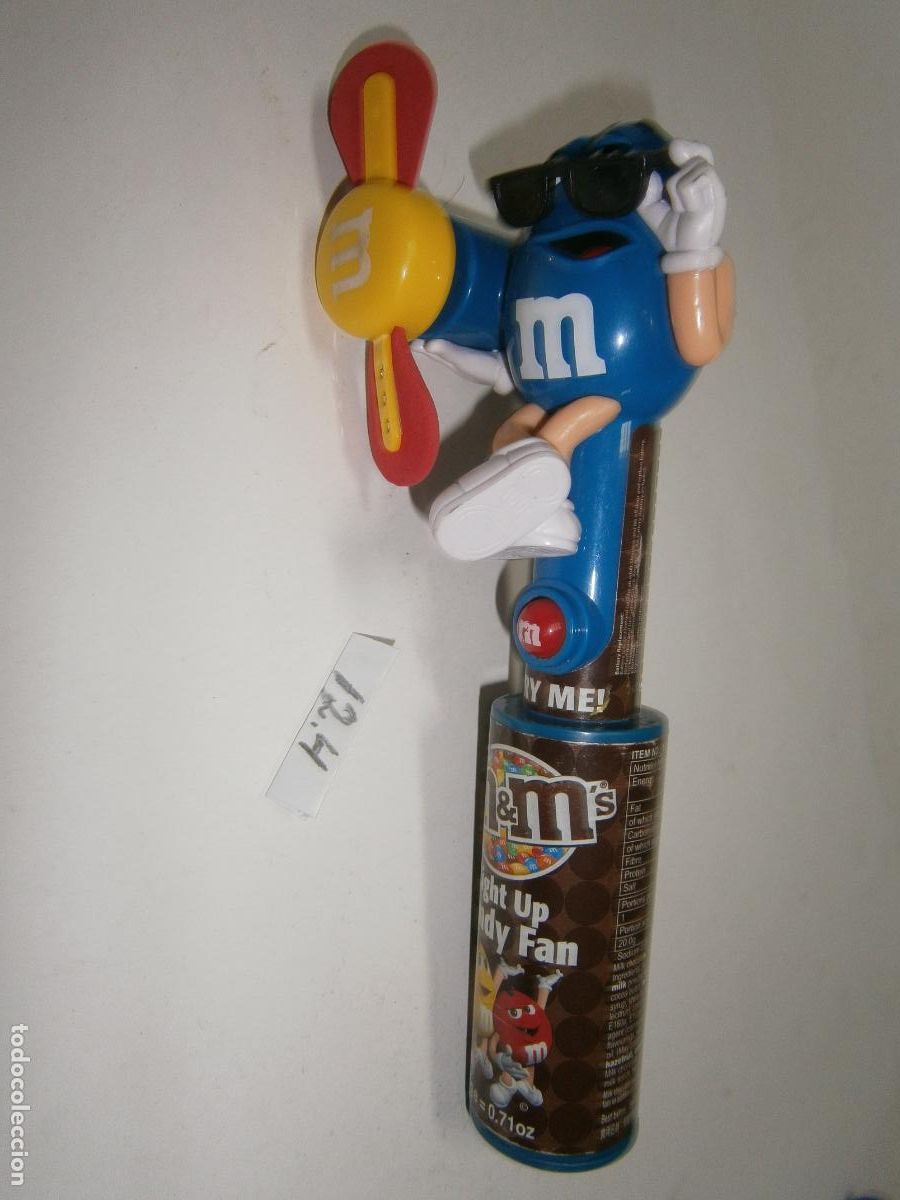 Figuras de goma y PVC: VENTILADOR DISPENSADOR DE CARAMELOS VINTAGE M&M'S