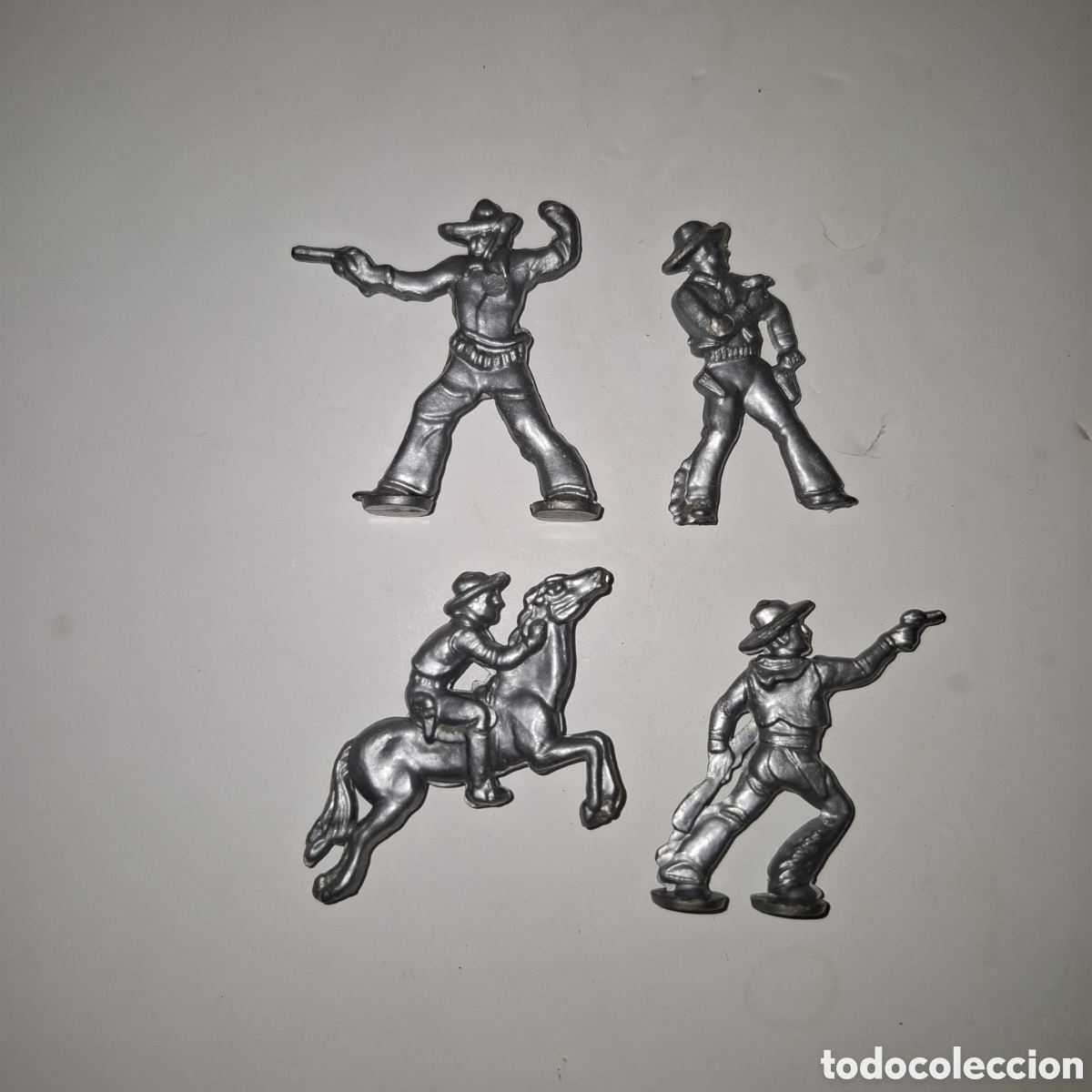 Figuras de goma y PVC: VAQUEROS COWBOYS FIGURAS DE PLASTICO A&Ntilde;OS 60 MADE IN SPAIN