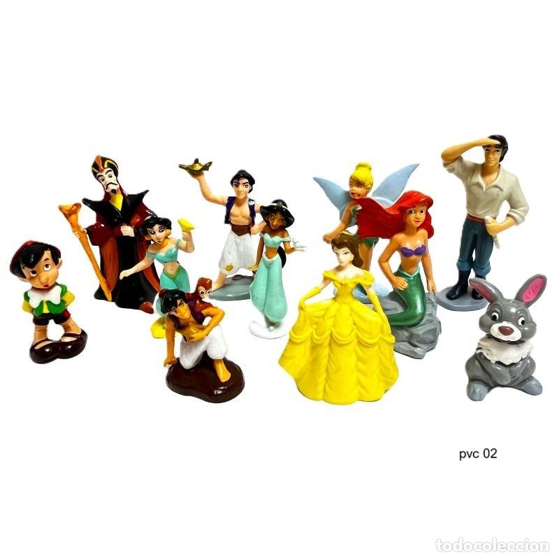 Figuras de goma y PVC: LOTE 11 FIGURAS PVC 4 a 7 cm. PINOCHO, LA SIRENITA, PETER PAN, ALADIN, BELLA, CONEJO TAMBOR (PVC 02)