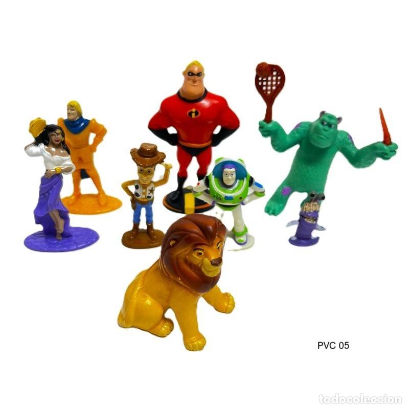 Figuras de goma y PVC: LOTE 8 FIGURAS PVC: SIMBA, LOS INCRE&Iacute;BLES, MONSTRUOS SA, TOY STORY, JOROBADO DE NOTRE DAME (PVC 05)