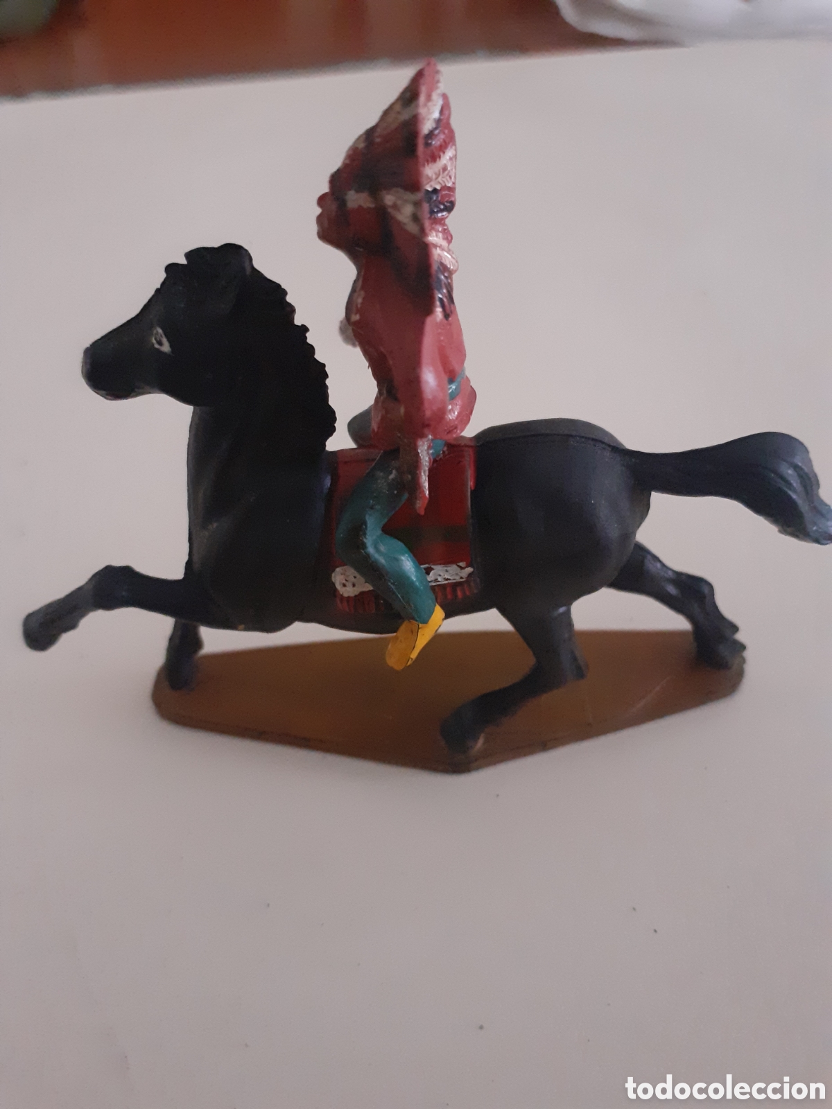Figuras de goma y PVC: FIGURA INDIO A CABALLO GOMA GAMA,JECSAN,REAMSA