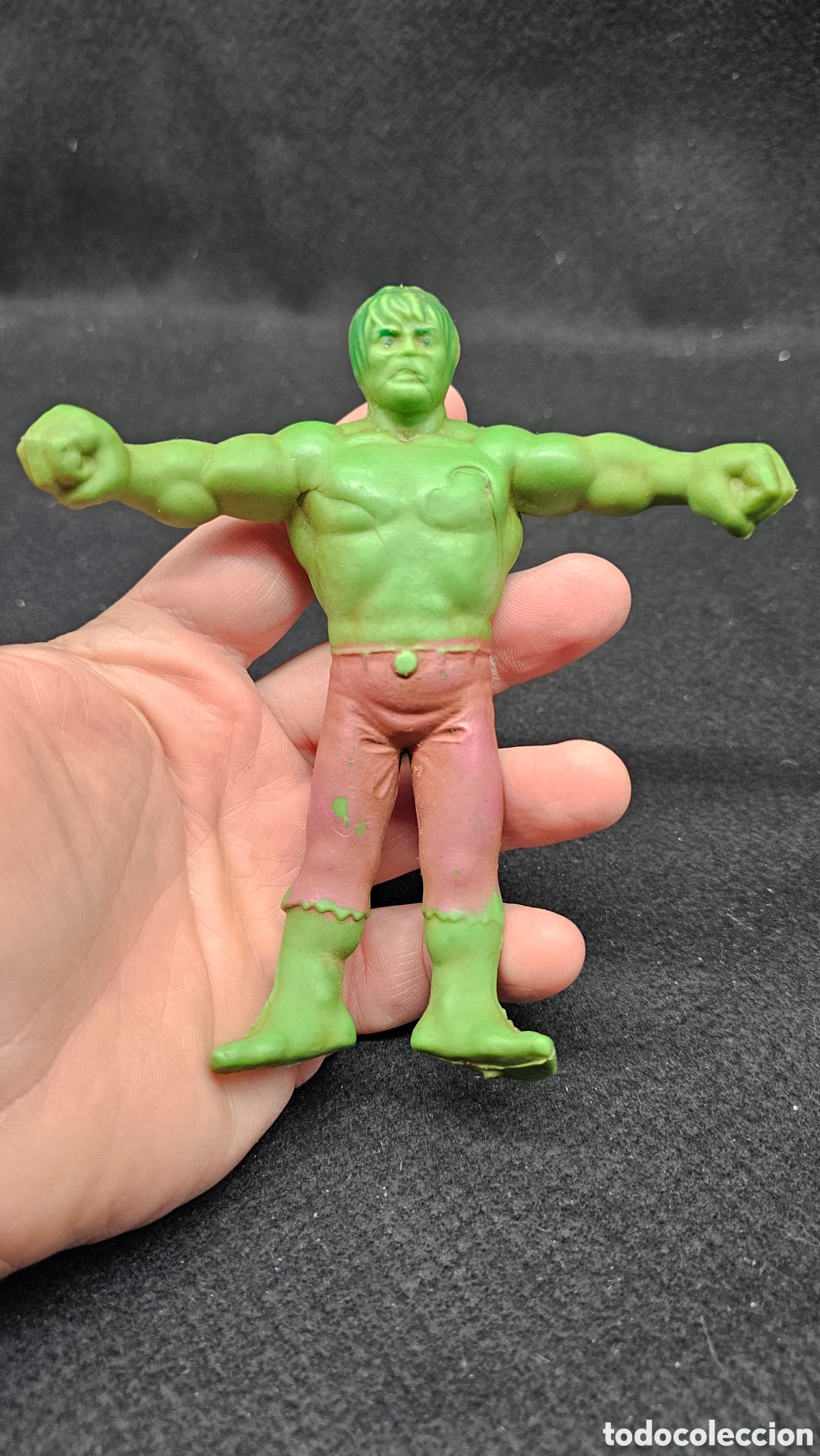 Figuras de goma y PVC: Antiguo juguete Hulk
