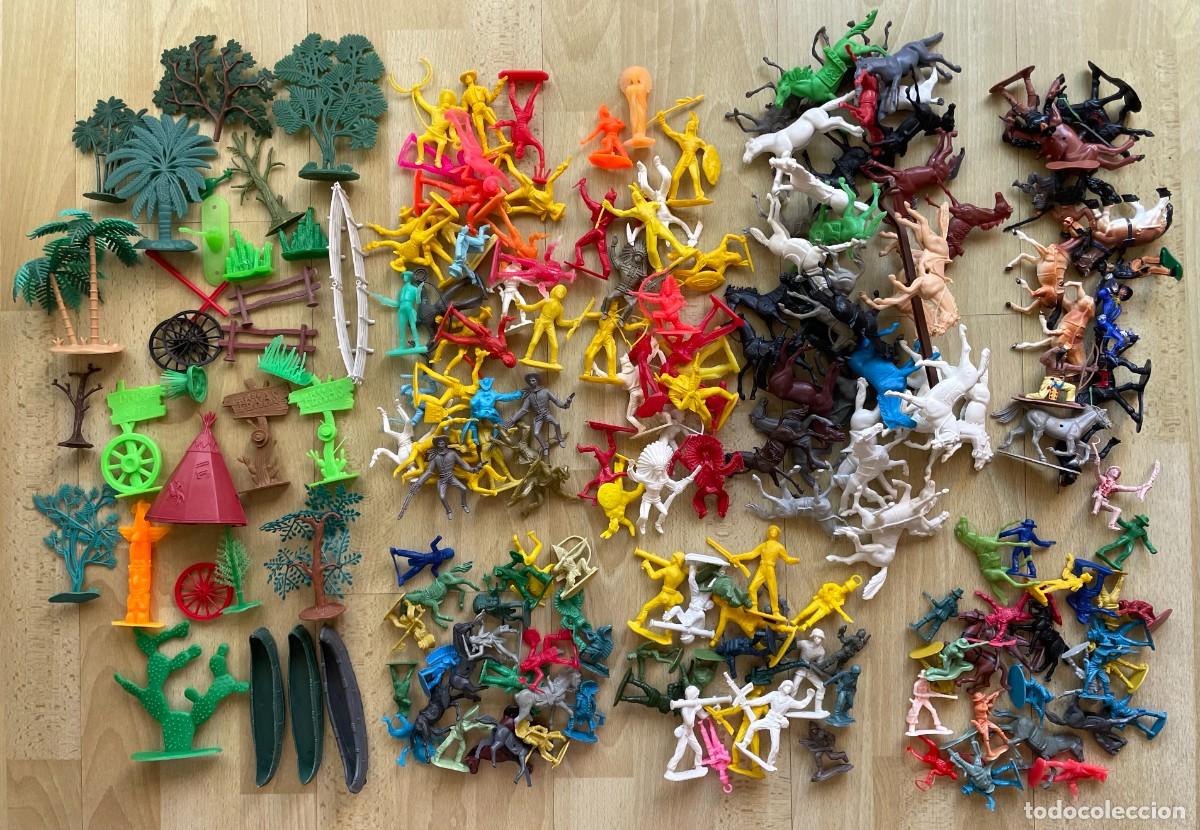 Figuras de goma y PVC: LOTE COMPLEMENTOS DEL LEJANO OESTE