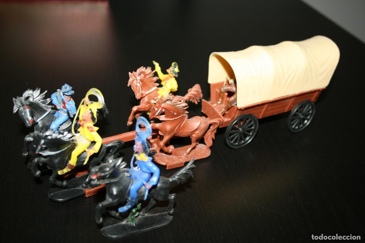 Figuras de goma y PVC: Carreta oeste wild west Western Germany A&ntilde;os 70