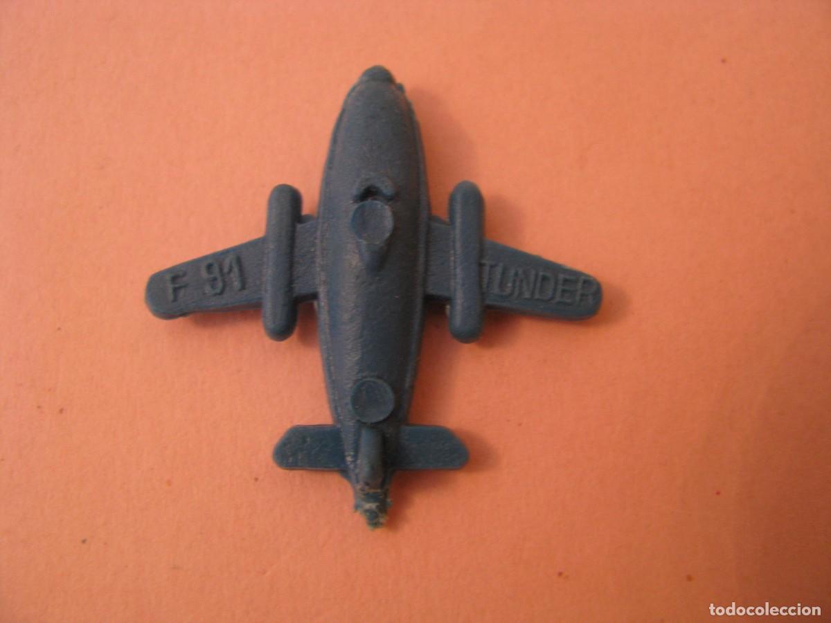 Figuras de goma y PVC: FIGURAS DE AVION DE PLASTICO. F 91 TUNDER. 3,5X3 CM