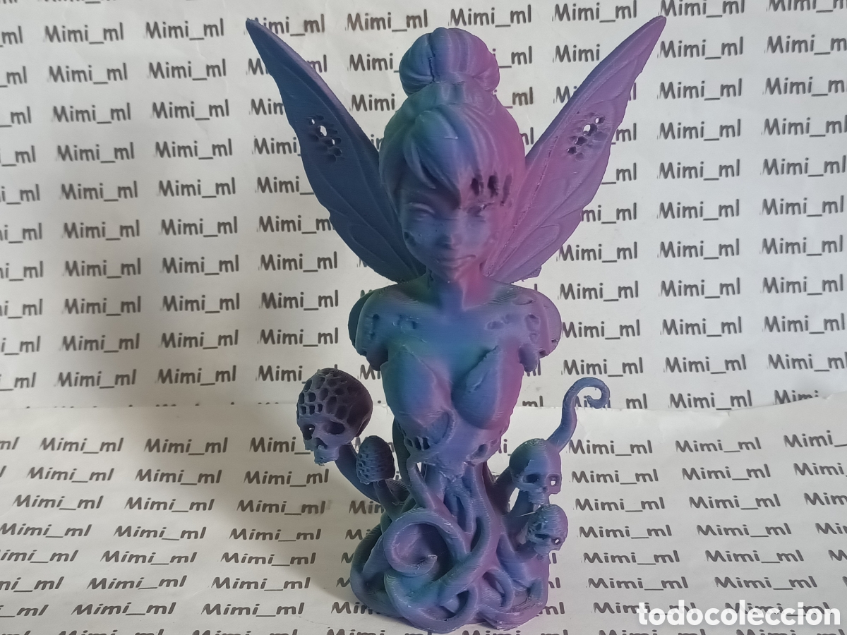 Figuras de goma y PVC: Figura Campanilla zombie en impresora 3d multicolor Peter Pan