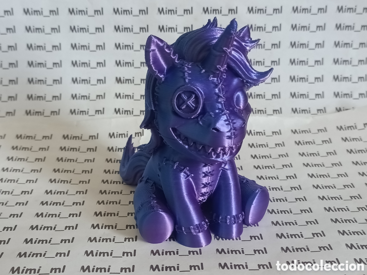 Figuras de goma y PVC: Figura mu&ntilde;eco unicornio zombie en impresora 3d poni pony