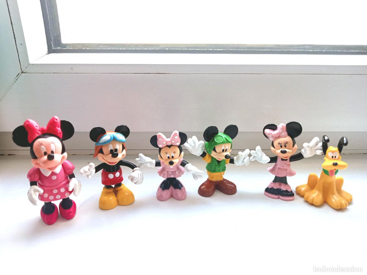 Figuras de goma y PVC: Figuras Disney Minnie Mickey Pluto Mattel 8 cent&iacute;metros