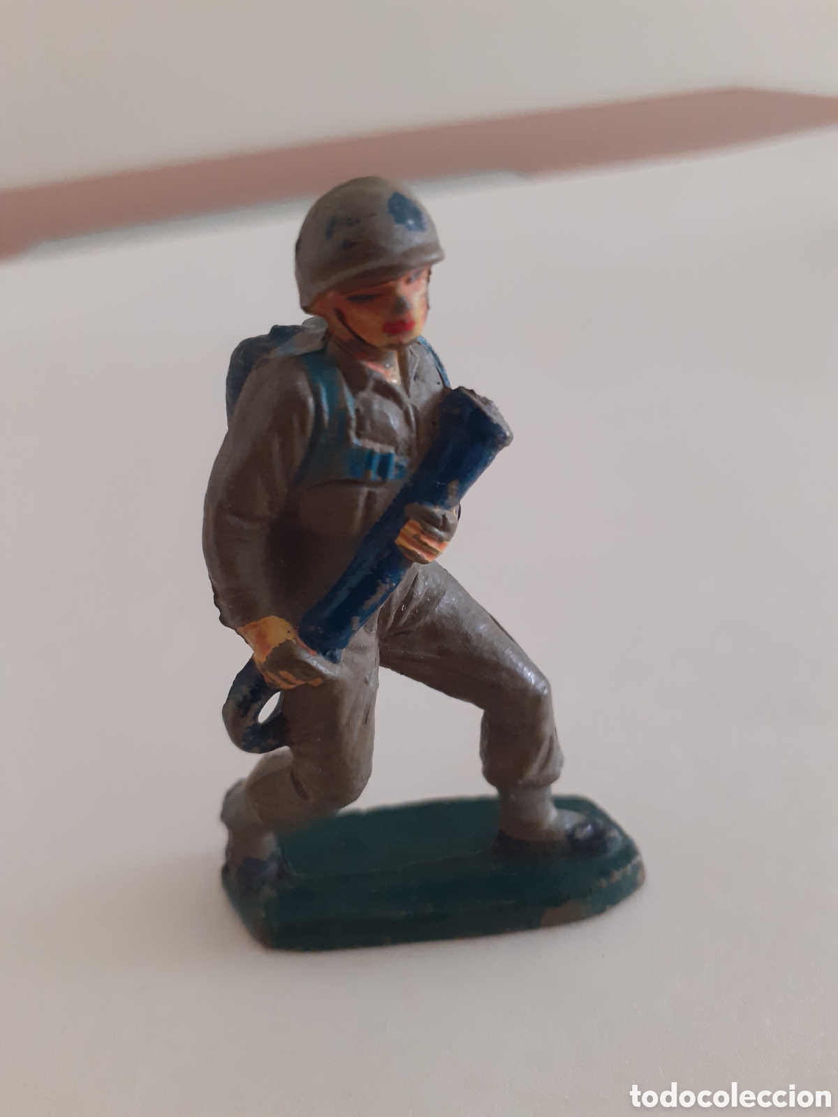 Figuras de goma y PVC: FIGURA SOLDADO AMERICANO LANZALLAMAS GOMA JECSAN,PECH,REAMSA