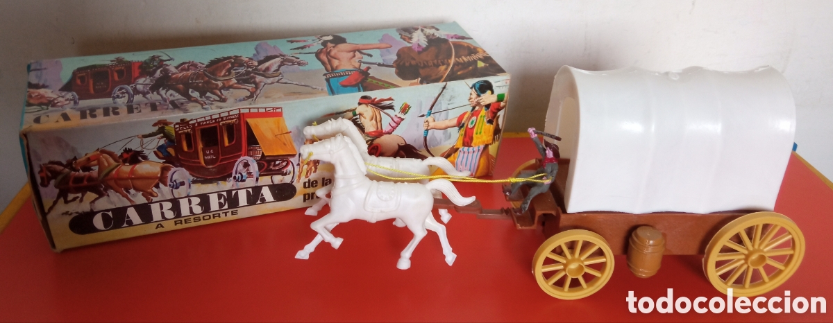 Figuras de goma y PVC: CARRETA OESTE.DOMENECH 70'S.NUEVA EN CAJA.LEER DESCRIPCI&Oacute;N.