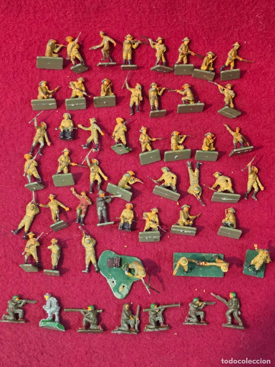Figuras de goma y PVC: LOTE PEQUE&Ntilde;OS SOLDADITOS