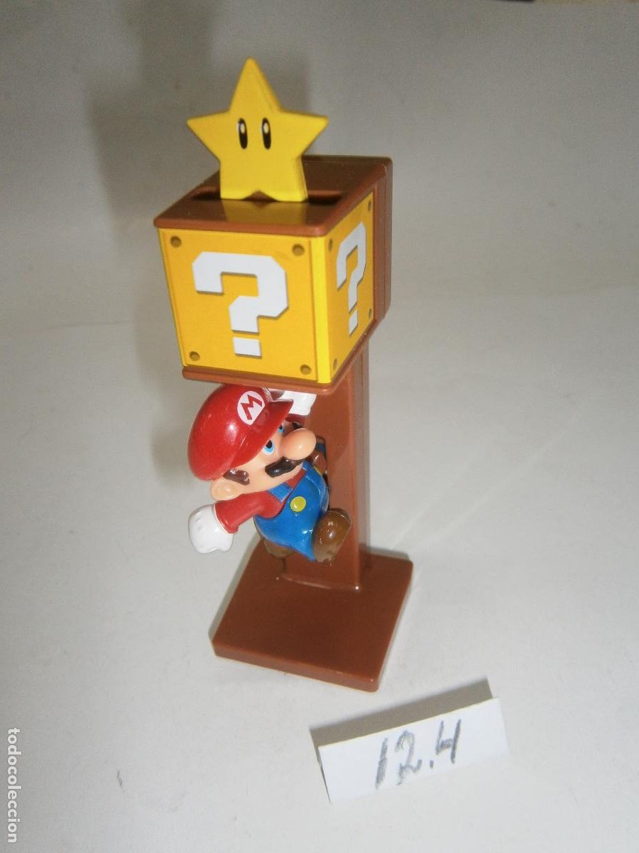 Figuras de goma y PVC: FIGURA DE GOMA O PVC - MARIO BROS SALTANDO AL BLOQUE INTERROGANTE