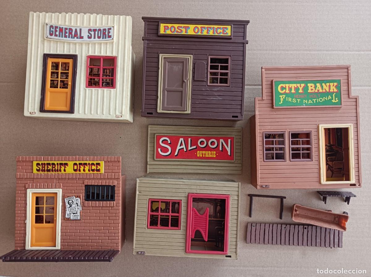 Figuras de goma y PVC: CASAS DEL OESTE JECSAN POBLADO OESTE COWBOYS