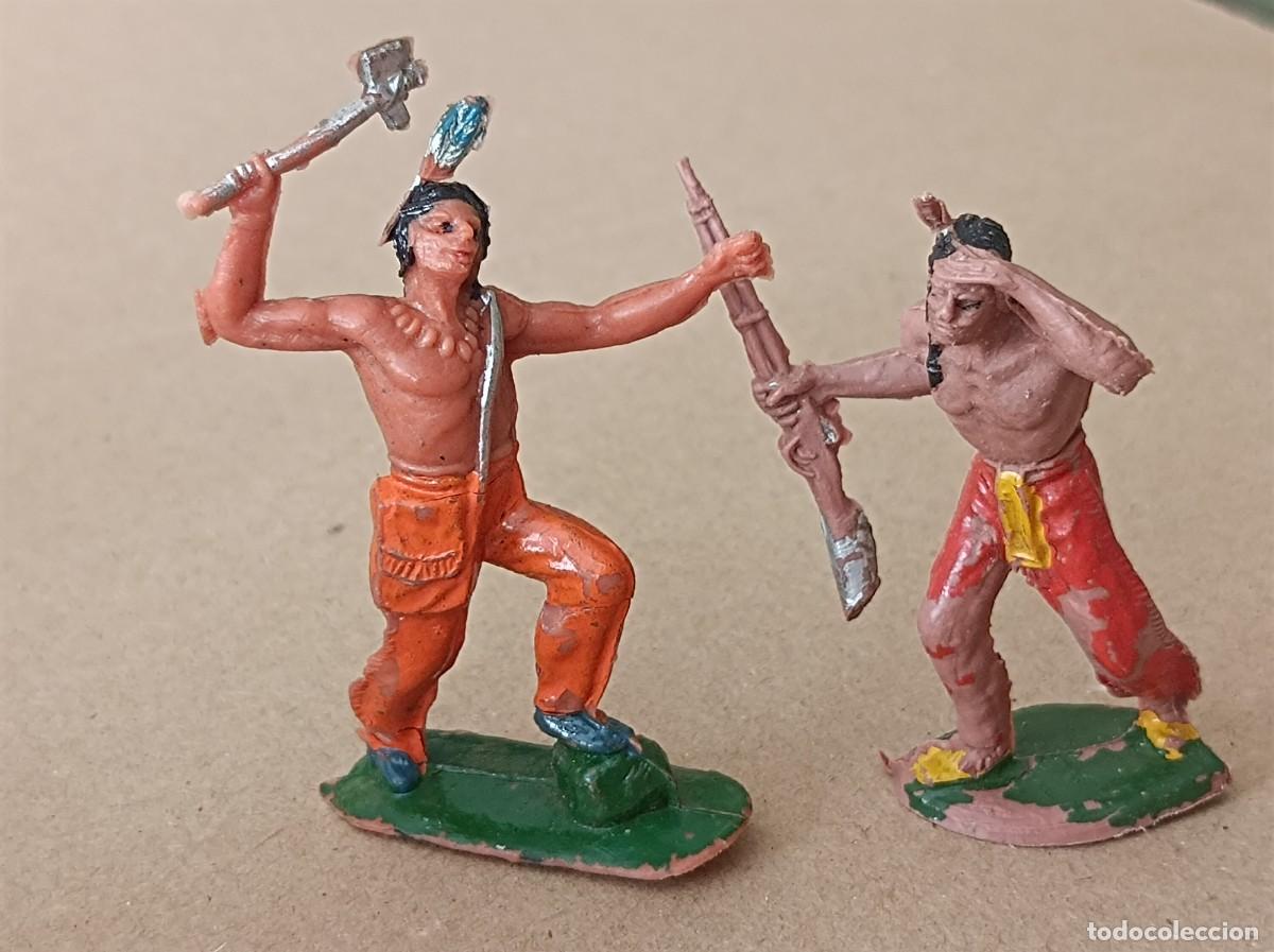 Figuras de goma y PVC: LOTE DE INDIOS Y VAQUEROS DE PL&Aacute;STICO FABRICANTE JECSAN - Foto 6