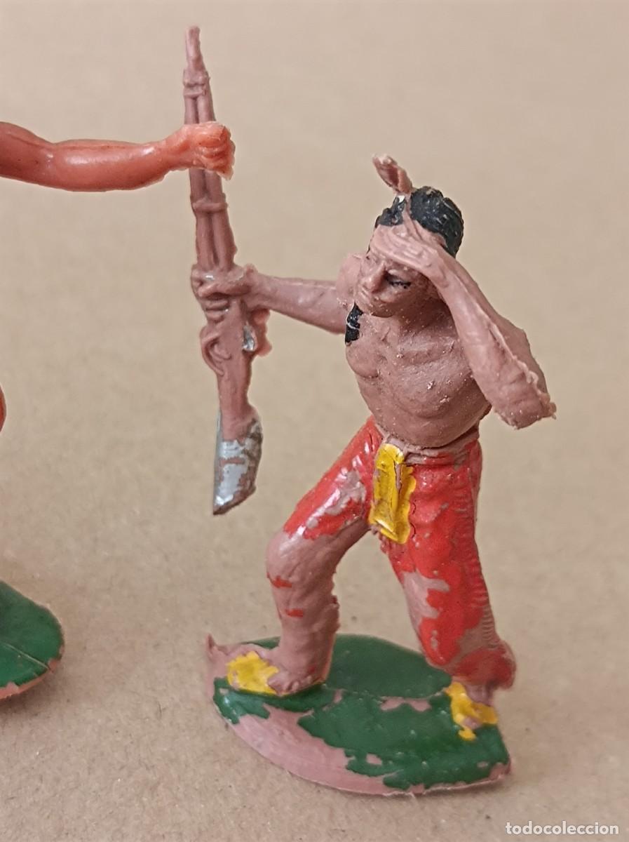Figuras de goma y PVC: LOTE DE INDIOS Y VAQUEROS DE PL&Aacute;STICO FABRICANTE JECSAN - Foto 7