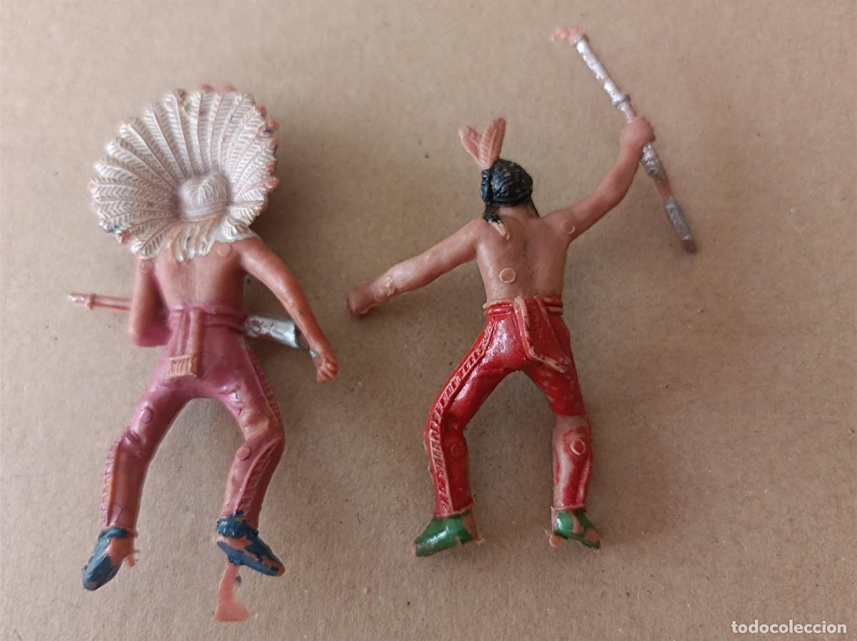 Figuras de goma y PVC: LOTE DE INDIOS Y VAQUEROS DE PL&Aacute;STICO FABRICANTE JECSAN - Foto 18