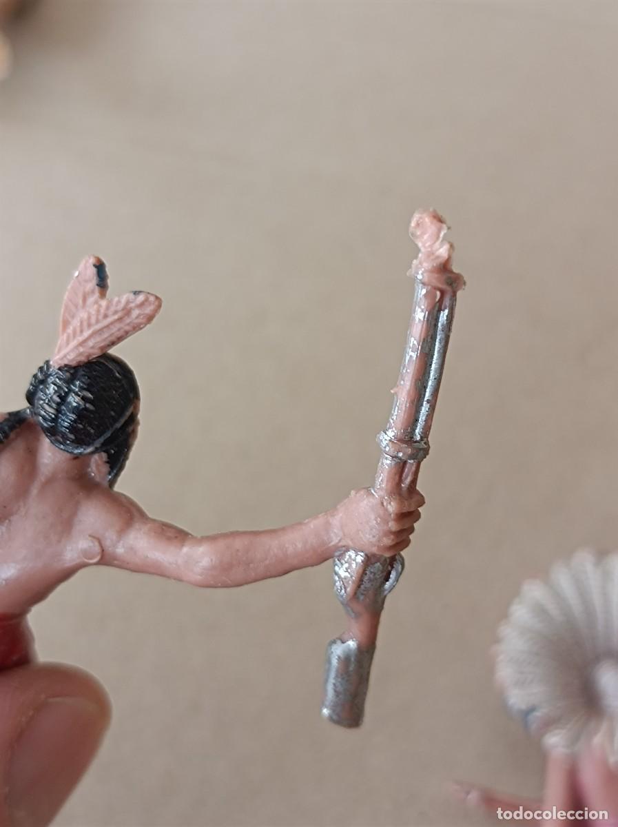 Figuras de goma y PVC: LOTE DE INDIOS Y VAQUEROS DE PL&Aacute;STICO FABRICANTE JECSAN - Foto 19