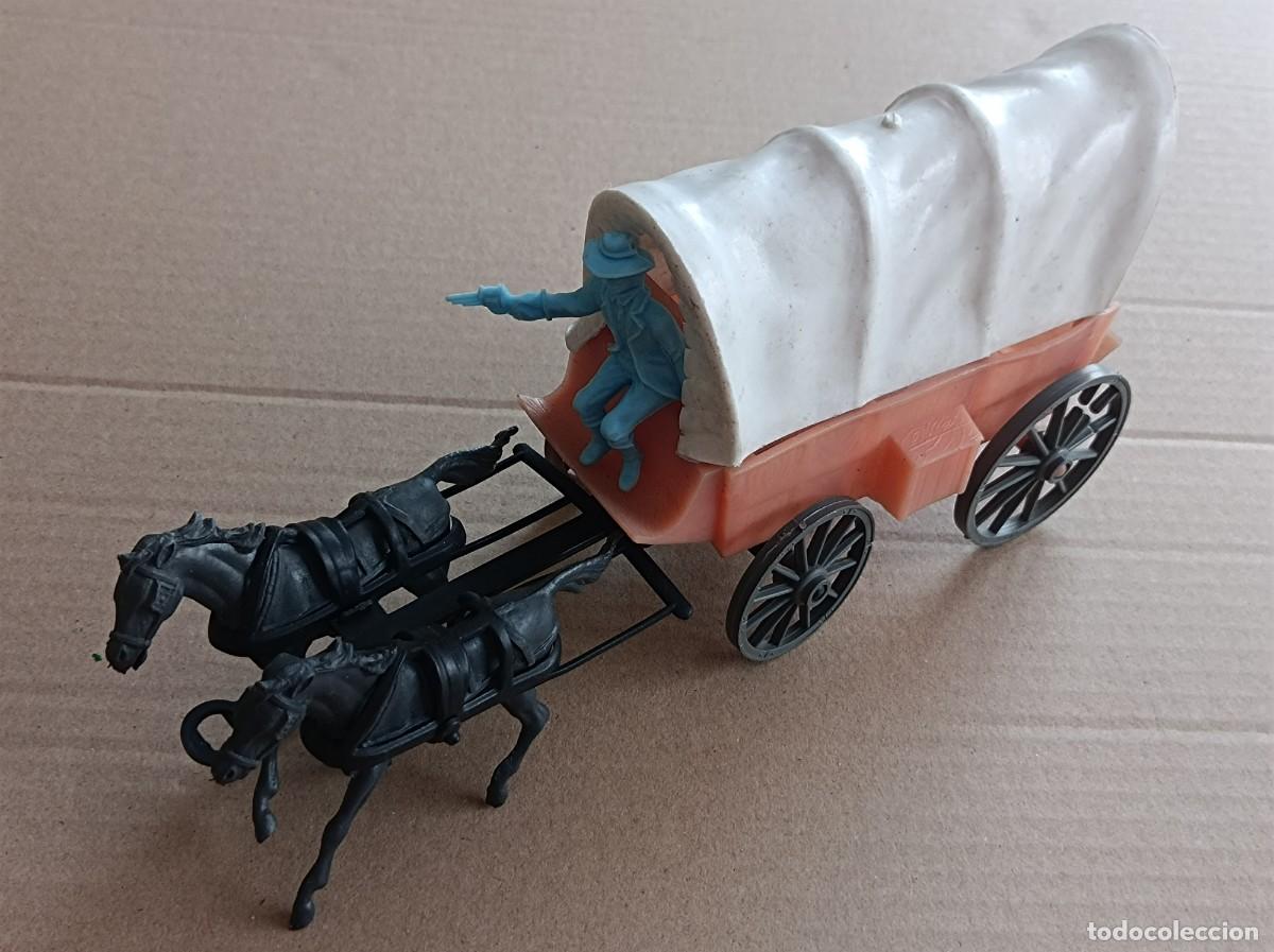 Figuras de goma y PVC: CARRETA DE TIRO CARAVANA OESTE FABRICANTE COMANSI