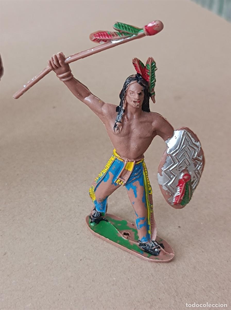 Figuras de goma y PVC: LOTE VAQUEROS INDIOS Y ACCESORIOS DE PL&Aacute;STICO FABRICANTE COMANSI - Foto 9