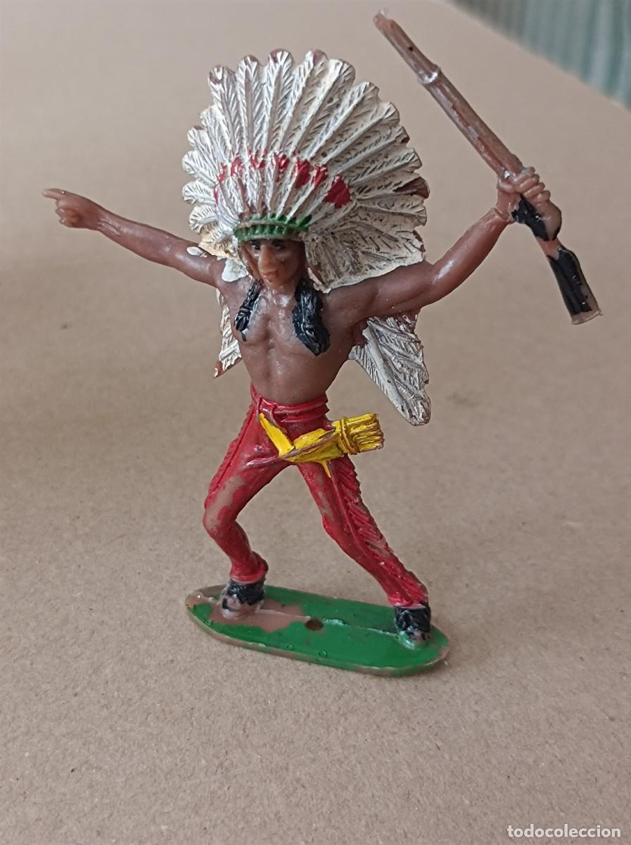 Figuras de goma y PVC: LOTE VAQUEROS INDIOS Y ACCESORIOS DE PL&Aacute;STICO FABRICANTE COMANSI - Foto 11