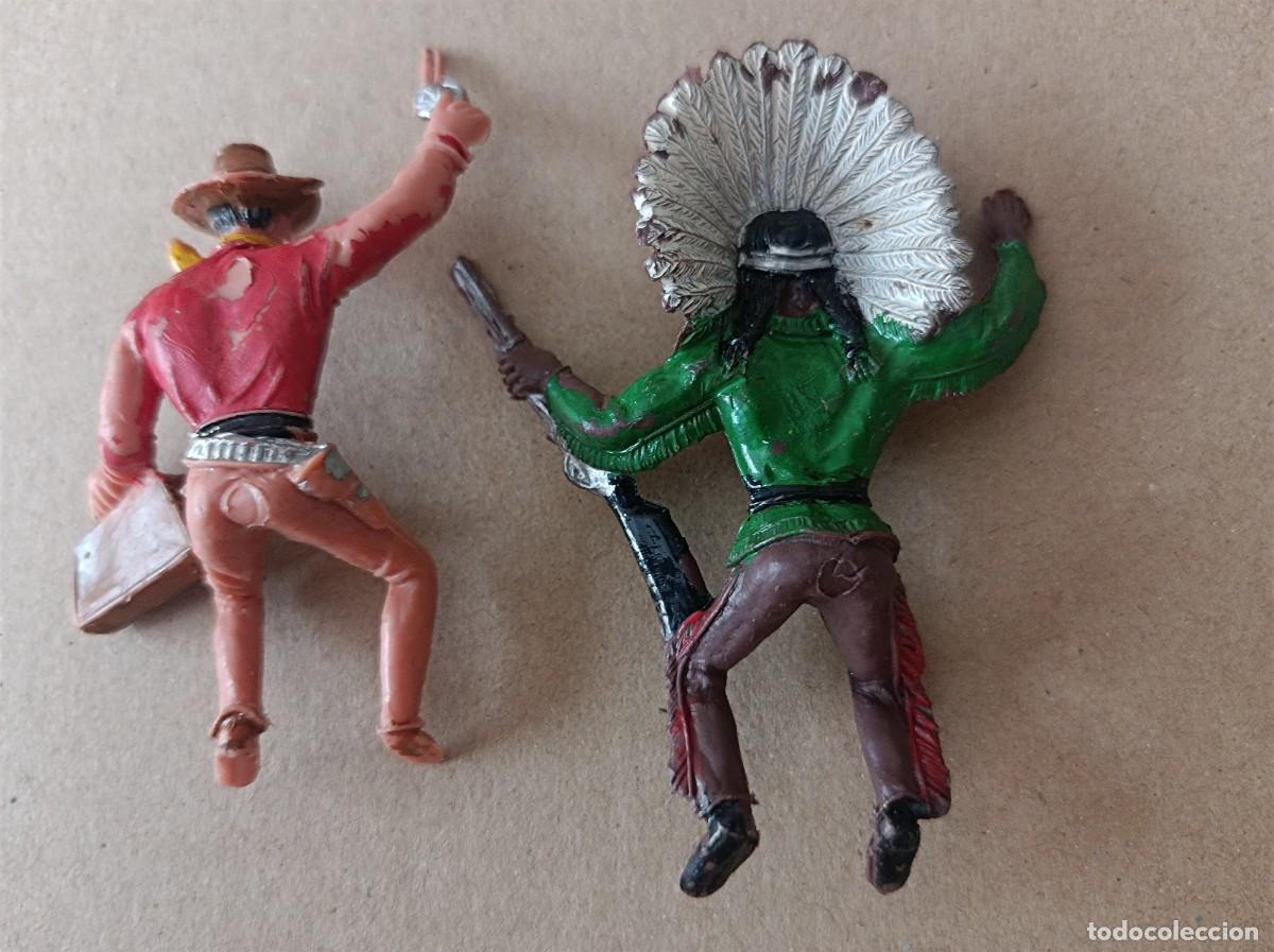 Figuras de goma y PVC: LOTE VAQUEROS INDIOS Y ACCESORIOS DE PL&Aacute;STICO FABRICANTE COMANSI - Foto 22