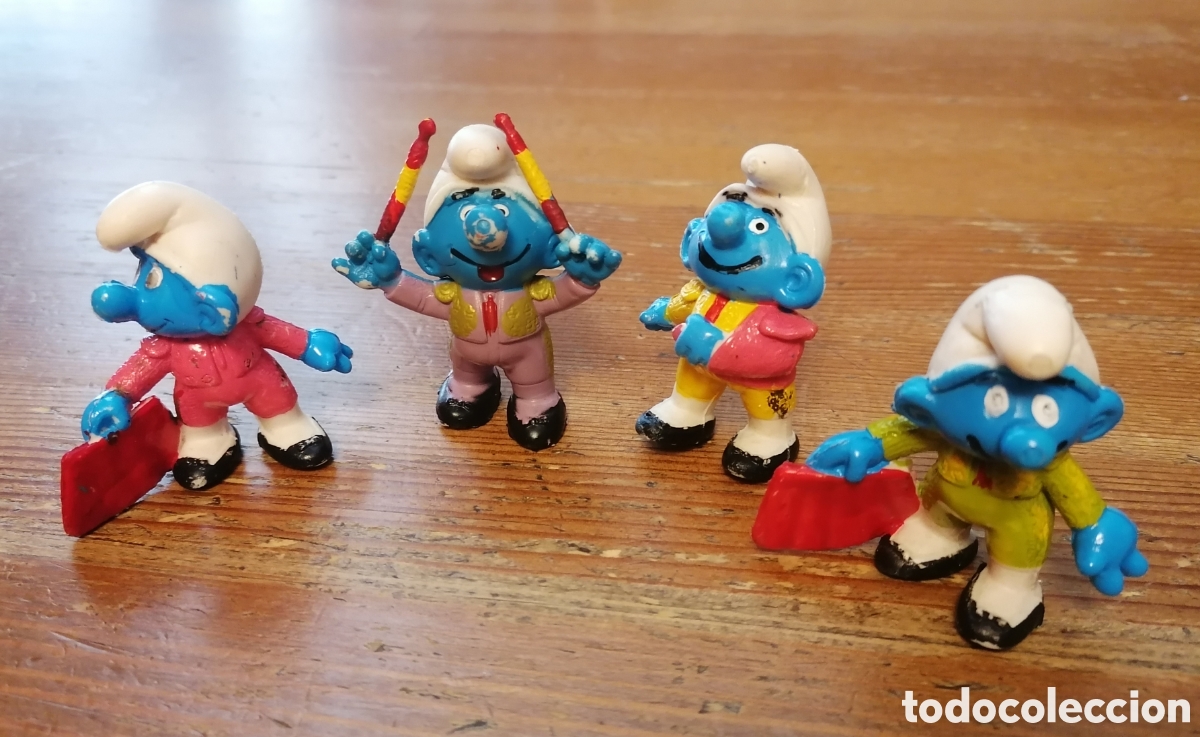 Figuras de goma y PVC: Antiguos Pitufos toreros