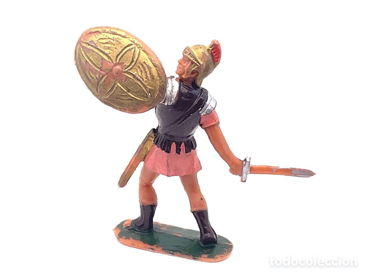Figuras de goma y PVC: Antigua Figura en Pl&aacute;stico. Soldado del Imperio Romano. Fabricada por Jecsan. Made in Spain