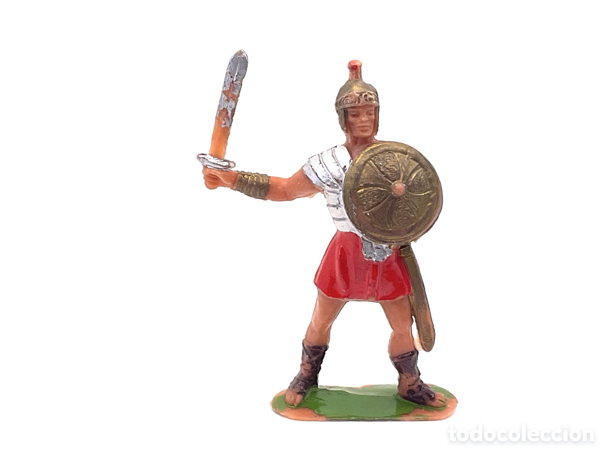 Figuras de goma y PVC: Antigua Figura en Pl&aacute;stico. Soldado del Imperio Romano. Fabricada por Jecsan. Made in Spain