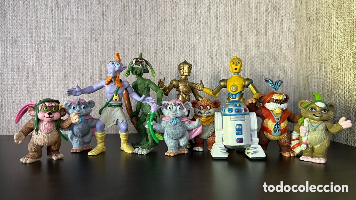 Figuras de goma y PVC: COLECCION COMPLETA FIGURAS EWOKS DE COMIC SPAIN , IMPOLUTAS