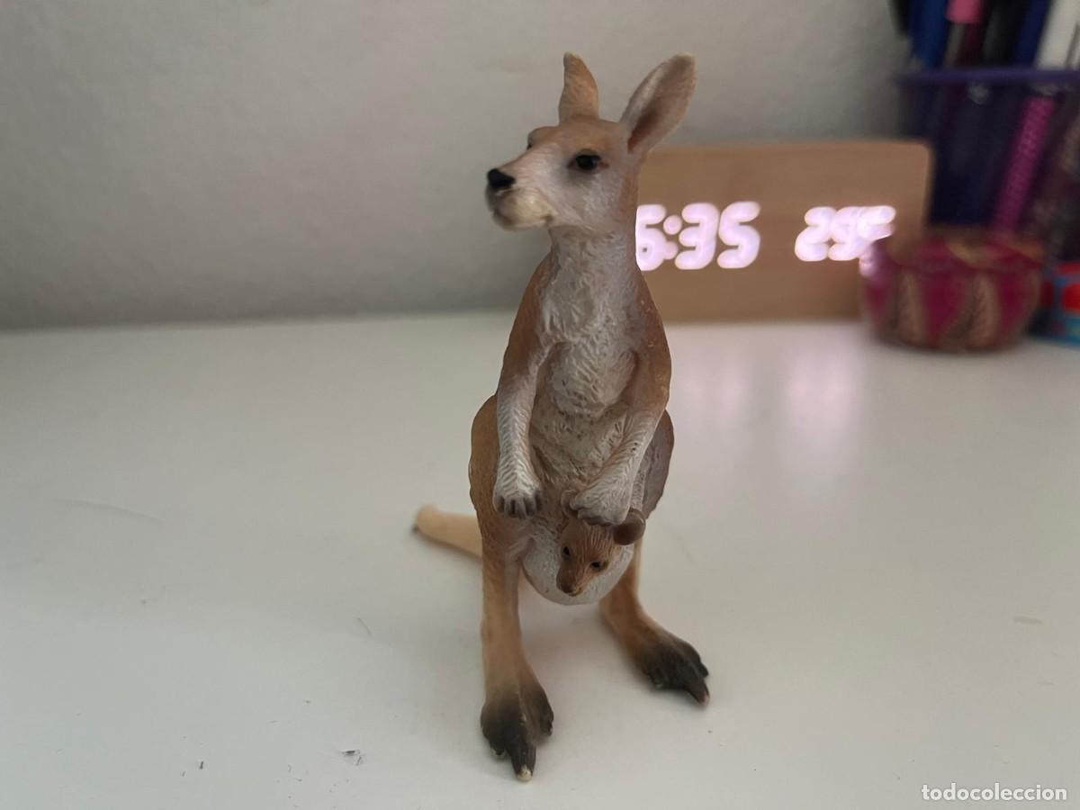 Figuras de goma y PVC: JUGUETE DE GOMA Y PVC ANIMAL SCHLEICH CANGURO CON CRIA