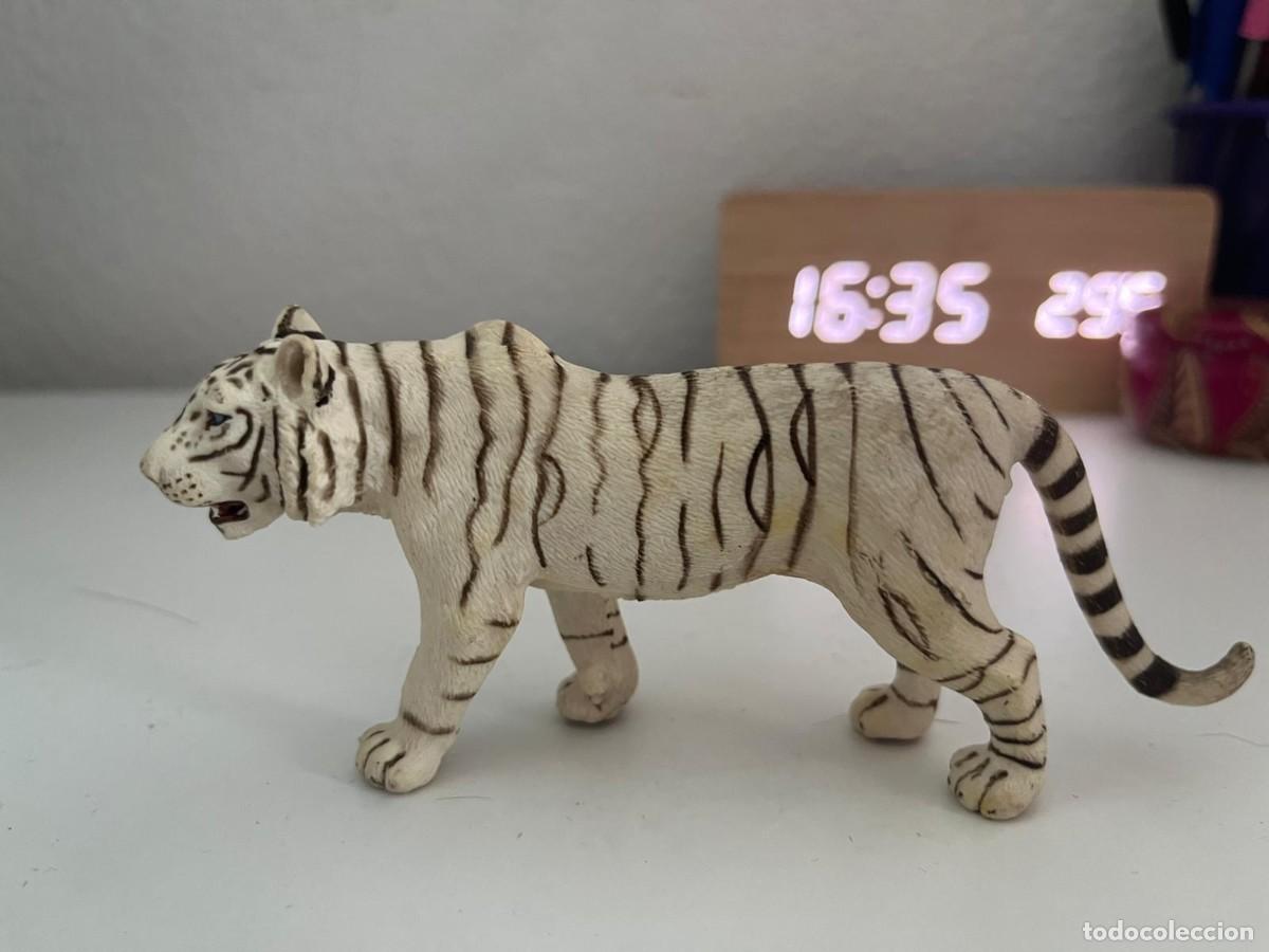Figuras de goma y PVC: JUGUETE DE GOMA Y PVC ANIMAL SCHLEICH TIGRE BLANCO