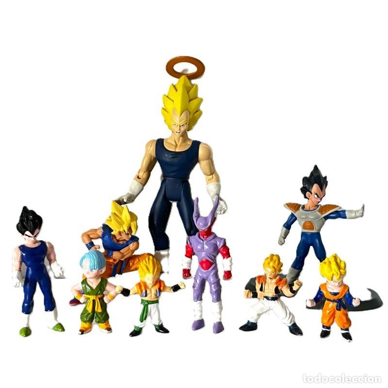 Figuras de goma y PVC: 9 FIGURAS PVC BOLA DE DRAG&Oacute;N Z: SON GOKU, VEGETA, TRUNKS, JANEMBA FUSI&Oacute;N, SUPER SAYAN VEGETA Y HALO