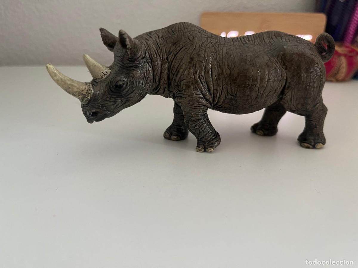Figuras de goma y PVC: JUGUETE DE GOMA Y PVC ANIMAL SCHLEICH RINOCERONTE 2008