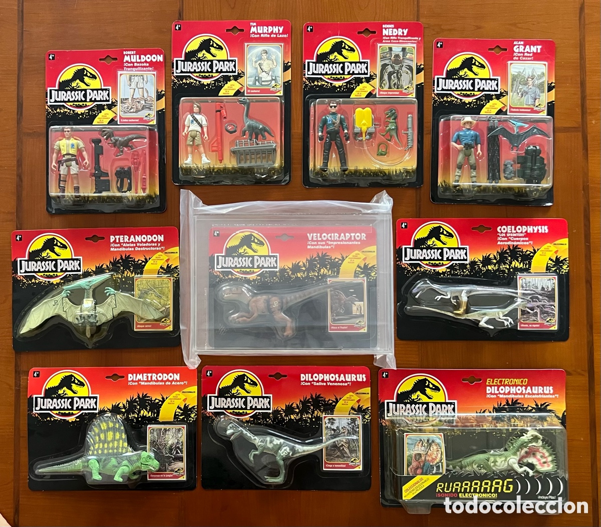 Figuras de goma y PVC: COLECCION DE 10 FIGURAS JURASSIC PARK DE KENNER 1993 EN BLISTER