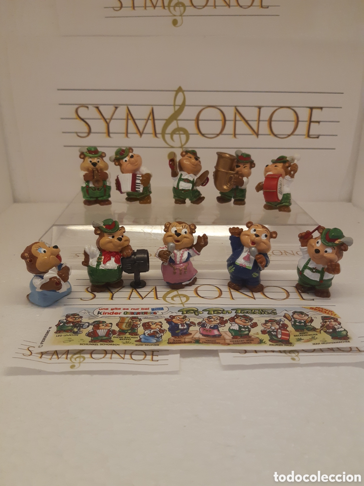 Figuras de goma Kinder: Serie completa kinder Sorpresa oso Teddy teddies banda de m&uacute;sica feria